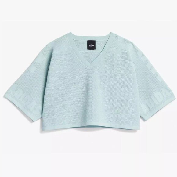Adidas x Ivy Park Knit Jersey Crop Top Small - Green Tent Drip 2 Beyonce - Picture 1 of 14